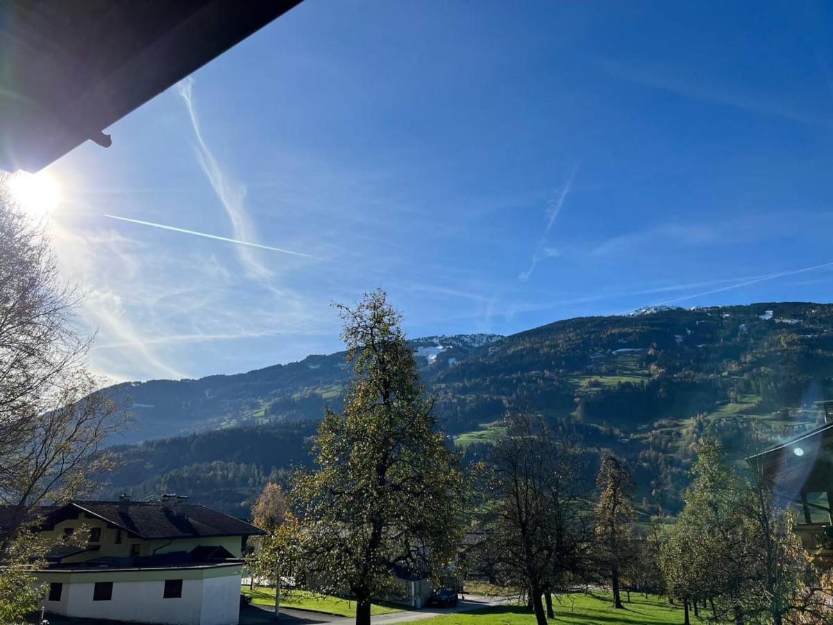 Ferienwohnung Platzhirsch Panorama View Balkon, Gartensauna, Garten, Grillplatz Stumm Zewnętrze zdjęcie